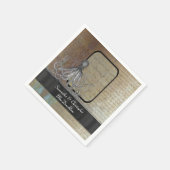 ステームパンクファンタジーヴィンテージクラーケン スタンダードカクテルナプキン (角)