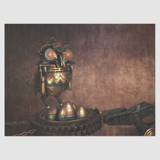 ステームパンクフクロウデクページティッシュペーパー 薄葉紙 (正面)