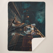 ステームパンクブルドッグステオンマスターポートレート シェルパブランケット (正面)