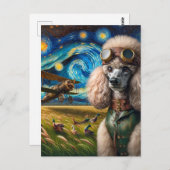 ステームパンクプードルとアヒル ポストカード (正面/裏面)