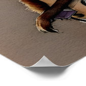 ステームパンクマスク付き水彩色メルカット ポスター (角)