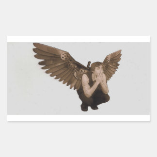 ステームパンクミューステッカー 長方形シール