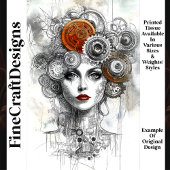 ステームパンクメカニカル女性エフェメラM9デコページ 薄葉紙