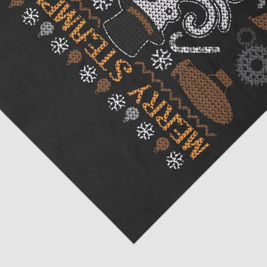 ステームパンクメリークリスマスのタコのトップハットギア 薄葉紙 (詳細)