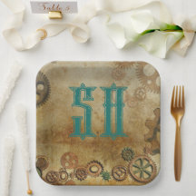 ステームパンクラスティギア誕生日エージ紙プレート