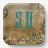 ステームパンクラスティギア誕生日エージ紙プレート ペーパープレート (正面)