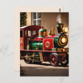 ステームパンクリスマス列車はがき ポストカード (正面/裏面)