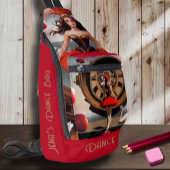 ステームパンクレッドウォーターカラーバレリナスリングバッグ スリングバッグ