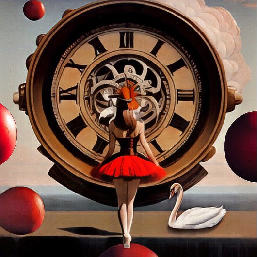 ステームパンクレッドウォーターカラーバレリナスリングバッグ スリングバッグ