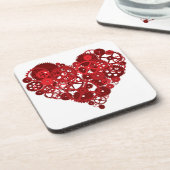 ステームパンクレッドギアハート コースター (左側)