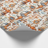 ステームパンクレトロヴィンテージ ラッピングペーパー (角)