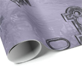 ステームパンクロックと鍵紫 |ヴィンテージの切り離し ラッピングペーパー (ロールコーナー)