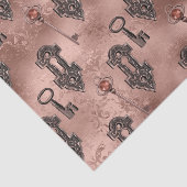 ステームパンクロック及び鍵バラ金ゴールド | Chic Decompage 薄葉紙 (詳細)