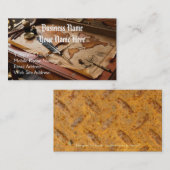 ステームパンクヴィンテージオールドワールドマップテーマ 名刺 (正面/裏面)