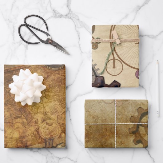 ステームパンクヴィンテージコレクション ラッピングペーパーシート (正面)