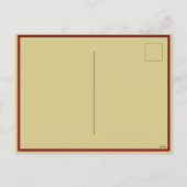 ステームパンクヴィンテージスカル書フローラズホリデー シーズンポストカード (裏面)