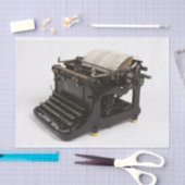 ステームパンクヴィンテージタイプライターカスタムティッシュペーパー 薄葉紙 (クラフト)