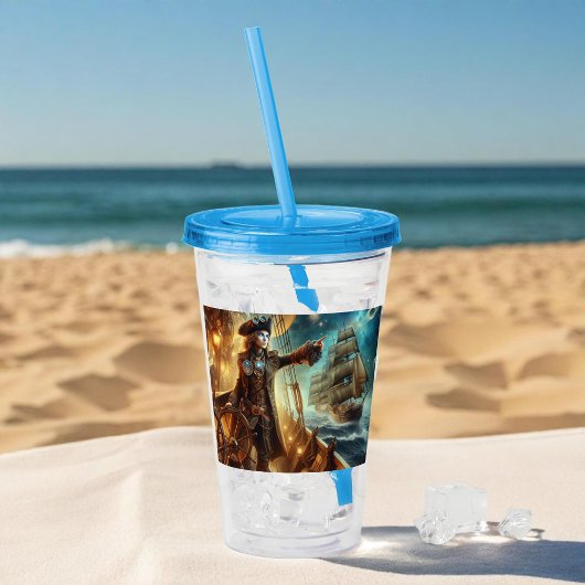 ステームパンクヴィンテージビクトリアン海宇宙海賊団 アクリルタンブラー