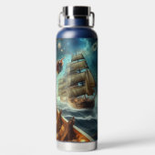 ステームパンクヴィンテージビクトリアン海宇宙海賊団 ウォーターボトル (背面)