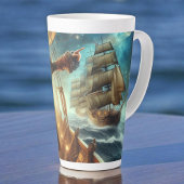 ステームパンクヴィンテージビクトリアン海宇宙海賊団 カフェラテマグ