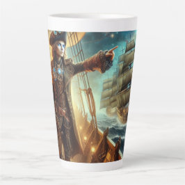 ステームパンクヴィンテージビクトリアン海宇宙海賊団 カフェラテマグ