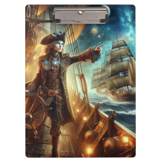 ステームパンクヴィンテージビクトリアン海宇宙海賊団 クリップボード (正面)