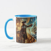 ステームパンクヴィンテージビクトリアン海宇宙海賊団 マグカップ (左)