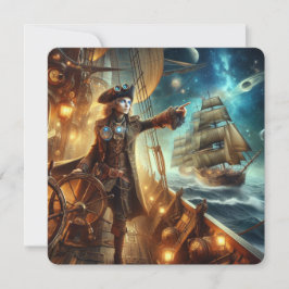 ステームパンクヴィンテージビクトリアン海宇宙海賊団 招待状