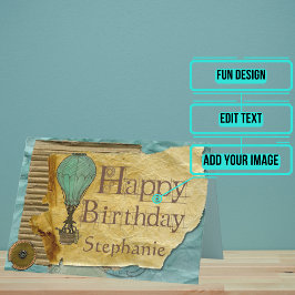 ステームパンクヴィンテージ誕生日 カード