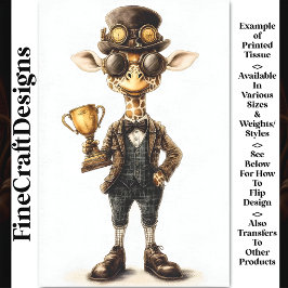 ステームパンク予測できな・キリン、トロフィー・カップAT9 Decopage 薄葉紙