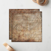 ステームパンク動揺してグローブトラベルジャーナル紙 ノートカード (正面/裏面インサイチュ)