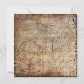 ステームパンク動揺してグローブトラベルジャーナル紙 ノートカード (裏面)