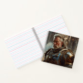 ステームパンク威厳のあるレガルアーマーを搭載したキング ノートブック (内部)