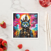 ステームパンク宇宙ネコII スタンダードカクテルナプキン (インサイチュ)