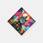 ステームパンク宇宙ネコII スタンダードカクテルナプキン (角)