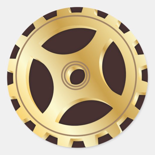 ステームパンク封筒用シール ラウンドシール (正面)