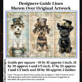 ステームパンク小かわいい犬のポートレートDK9Lデコページ 薄葉紙