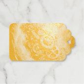 ステームパンク工業用クロック紫とピンク ギフトタグ (正面 (横))