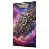 ステームパンク工業用クロック紫とピンク クリップボード (左)