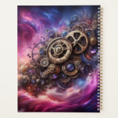 ステームパンク工業用クロック紫とピンク プランナー手帳 (裏面)