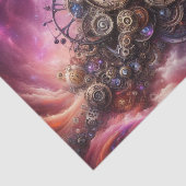 ステームパンク工業用クロック紫とピンク 薄葉紙 (詳細)