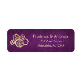 ステームパンク差出人住所ラベル ラベル (正面)