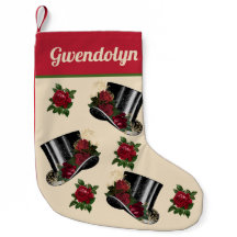 ステームパンク帽子とヴィンテージレッドローゼクリスマス