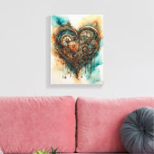 ステームパンク愛 キャンバスプリント (インサイチュ (リビング))