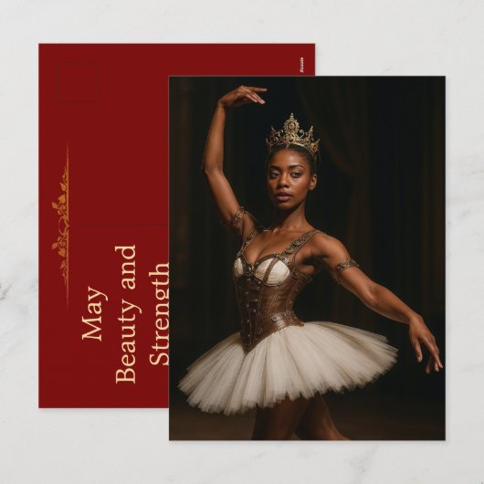 ステームパンク王室のバレリエレガントナファンタジー シーズンポストカード (正面/裏面)