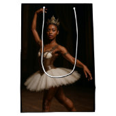 ステームパンク王室のバレリエレガントナファンタジー ミディアムペーパーバッグ (裏面)