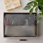 ステームパンク王室のレッドブラックアリゲーターデカッゲ 薄葉紙 (ギフト)