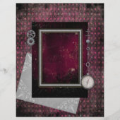 ステームパンク簡単ページスクラップブック紙 (正面)