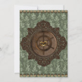 ステームパンク素朴エレガンスビクトリアン結婚ズ 招待状 (裏面)