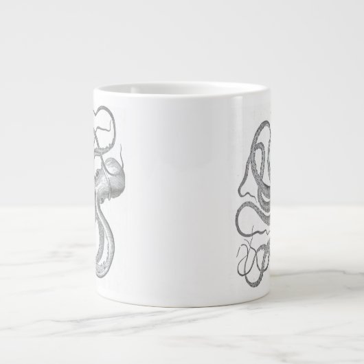 ステームパンク航海のタコヴィンテージクラケンマグカップ ジャンボコーヒーマグカップ (正面)